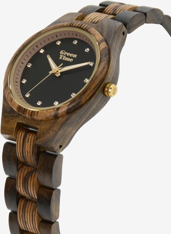GreenTime Analog Watch in Brown