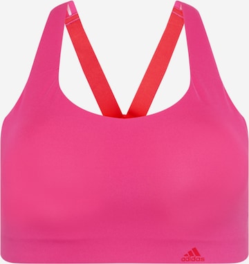 ADIDAS SPORTSWEAR Bustier Sport bh in Roze: voorkant