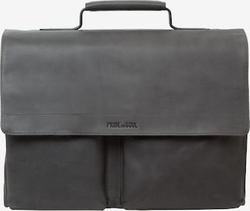 Pride and Soul Document Bag 'District' in Grey: front