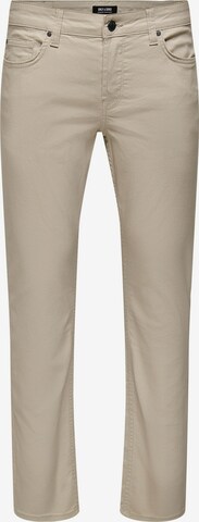 Pantalon 'LOOM' Only & Sons en beige : devant