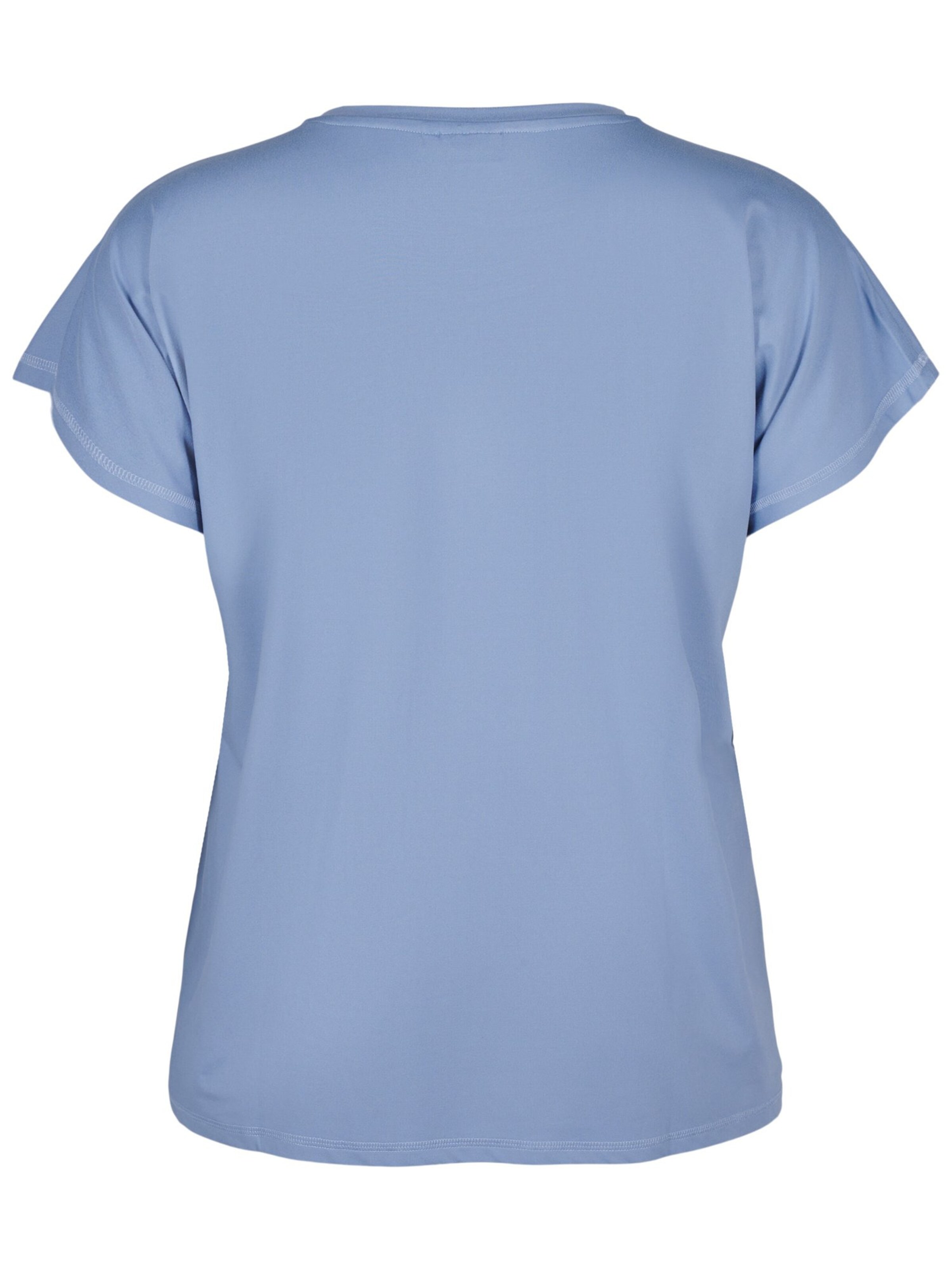 Active by Zizzi T-shirt 'ABASIC' in Blau