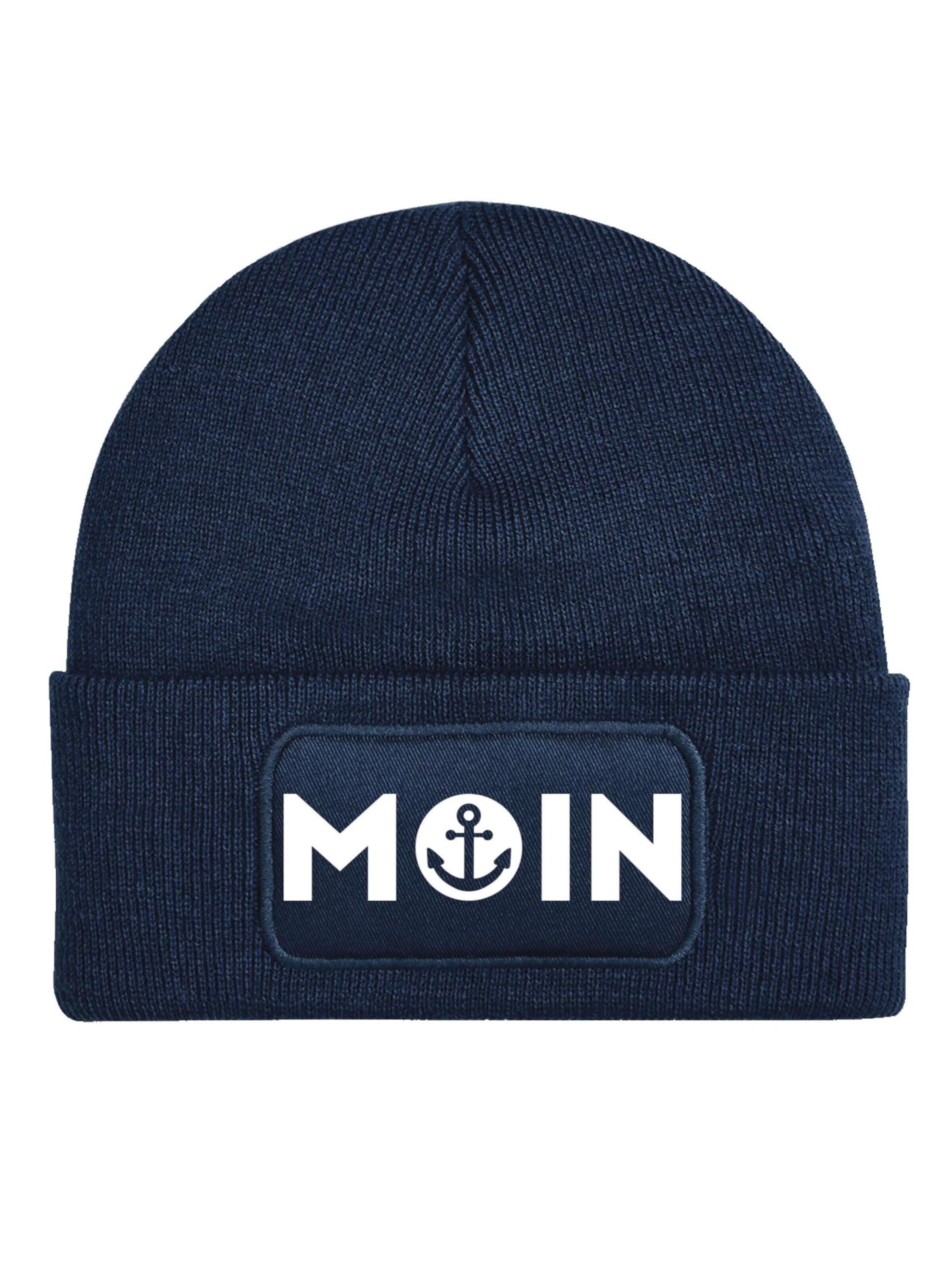 Youth Designz Mütze 'Moin'‌‌‌‌‌‌‌‌ in Blau: Vorderseite