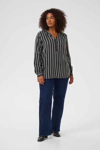 KAFFE CURVE Blus 'KCSida' i svart