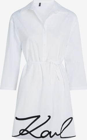 Karl Lagerfeld Shirt Dress in White: front
