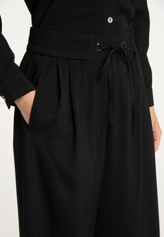 DreiMaster Klassik Wide Leg Hose in Schwarz