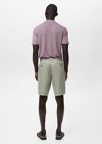 MANGO MAN Slimfit Shorts 'Carp' in Grün