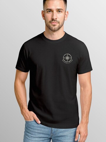 Neverless Shirt 'Kompass' in Black: front
