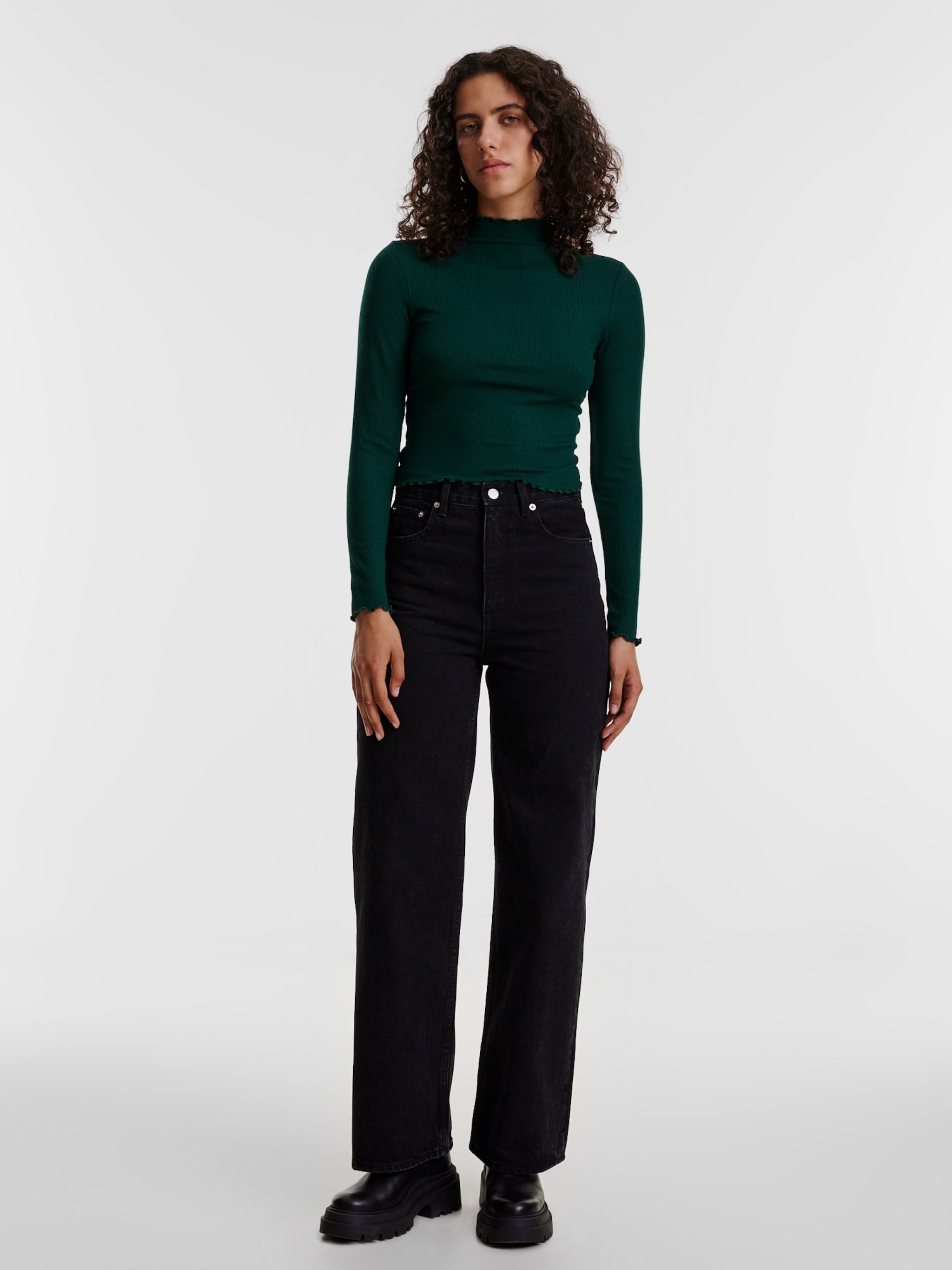 EDITED Productos Camiseta 'Daniela' verde oscuro