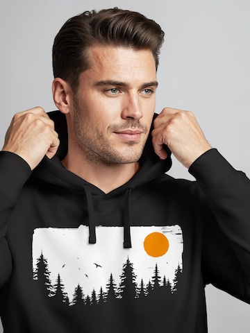 Neverless Sweatshirt 'Forest' in Schwarz