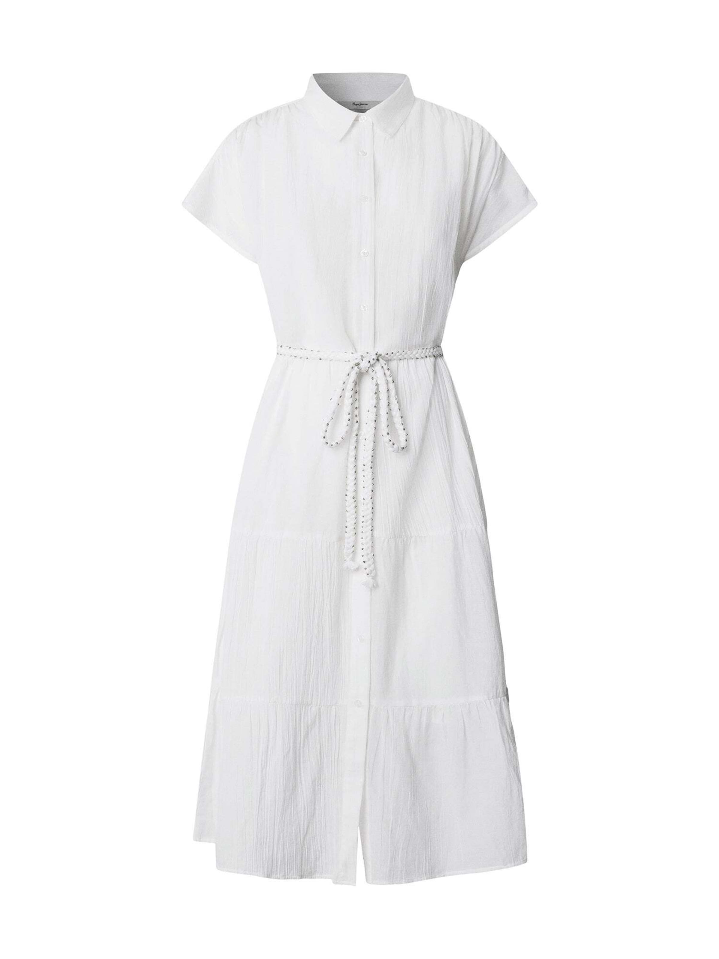 Robe Pepe Jeans en blanc : devant