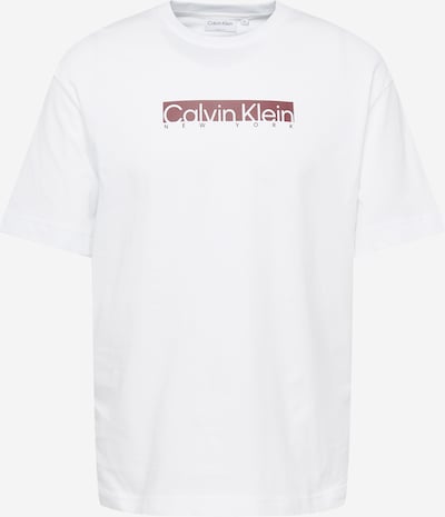 Calvin Klein Camiseta 'NEW YORK' en borgoña / blanco, Vista del producto