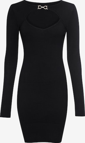 MELROSE Knitted dress in Black: front