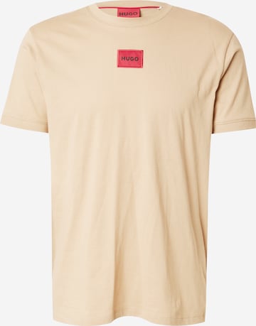HUGO T-Shirt 'Diragolino212' in Beige: Vorderseite