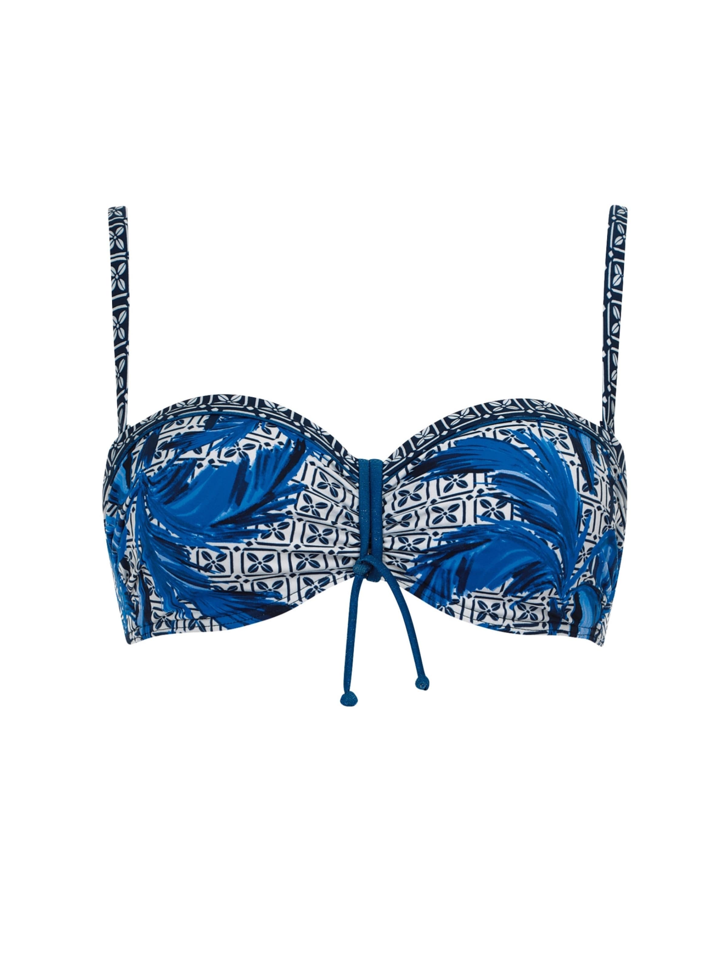 OLYMPIA Bandeau Bikinitop in Wit: voorkant