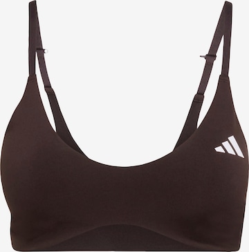 Bustier Soutien-gorge de sport 'Optime Essentials' ADIDAS PERFORMANCE en marron : devant