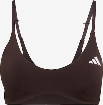 sötét barna / fehér ADIDAS PERFORMANCE Sportmelltartók 'Optime Essentials', Termék nézet