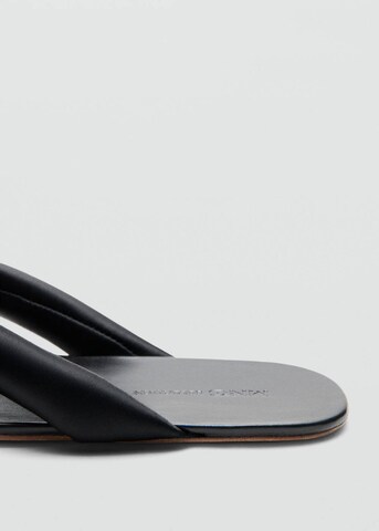 MANGO T-Bar Sandals 'Nati' in Black