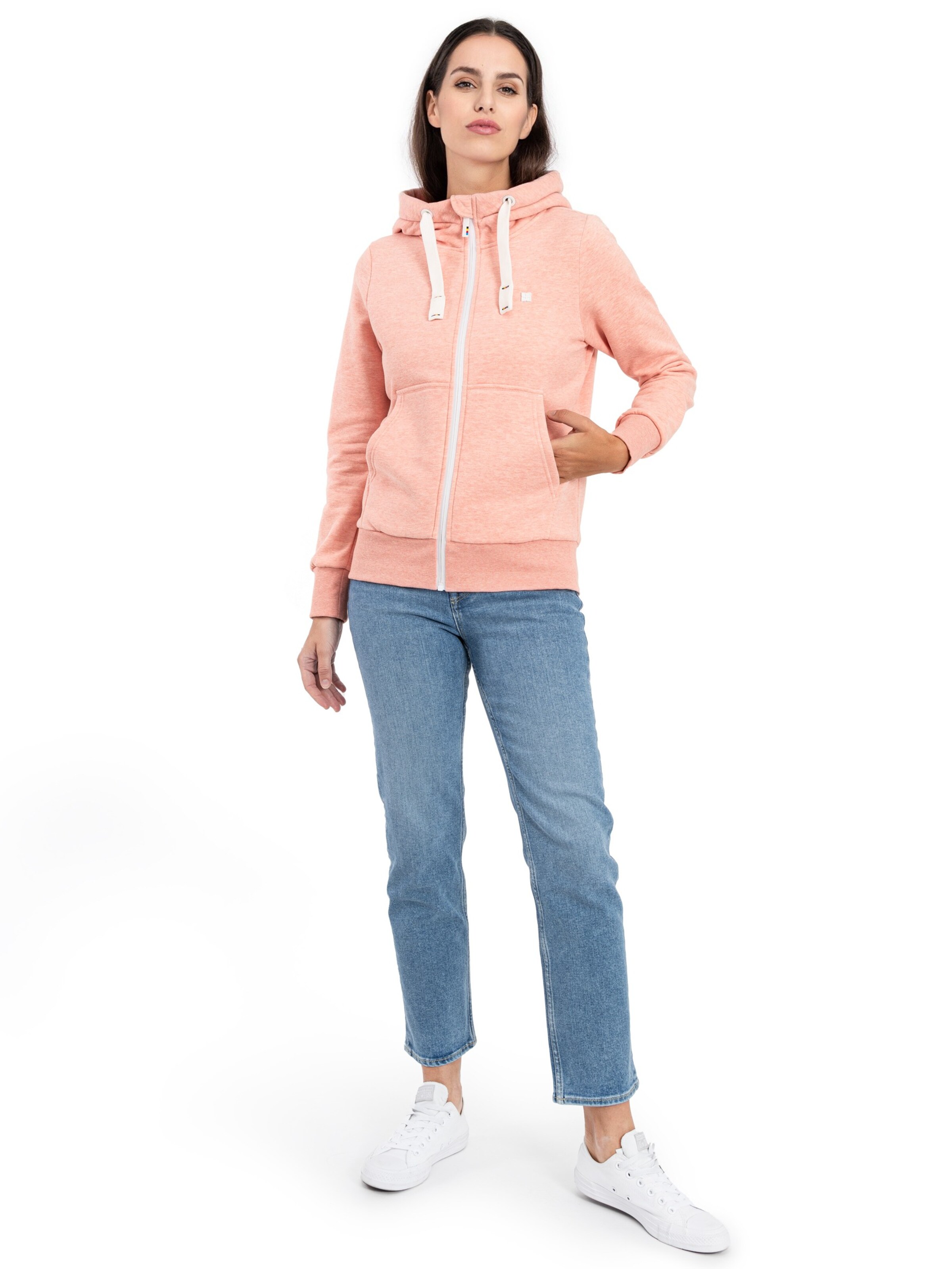 deproc Sweatjacke 'FinjaCMYK II'‌‌‌‌‌‌‌‌‌‌ in Orange