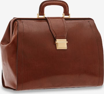 The Bridge Briefcase 'Dante' in Brown: front