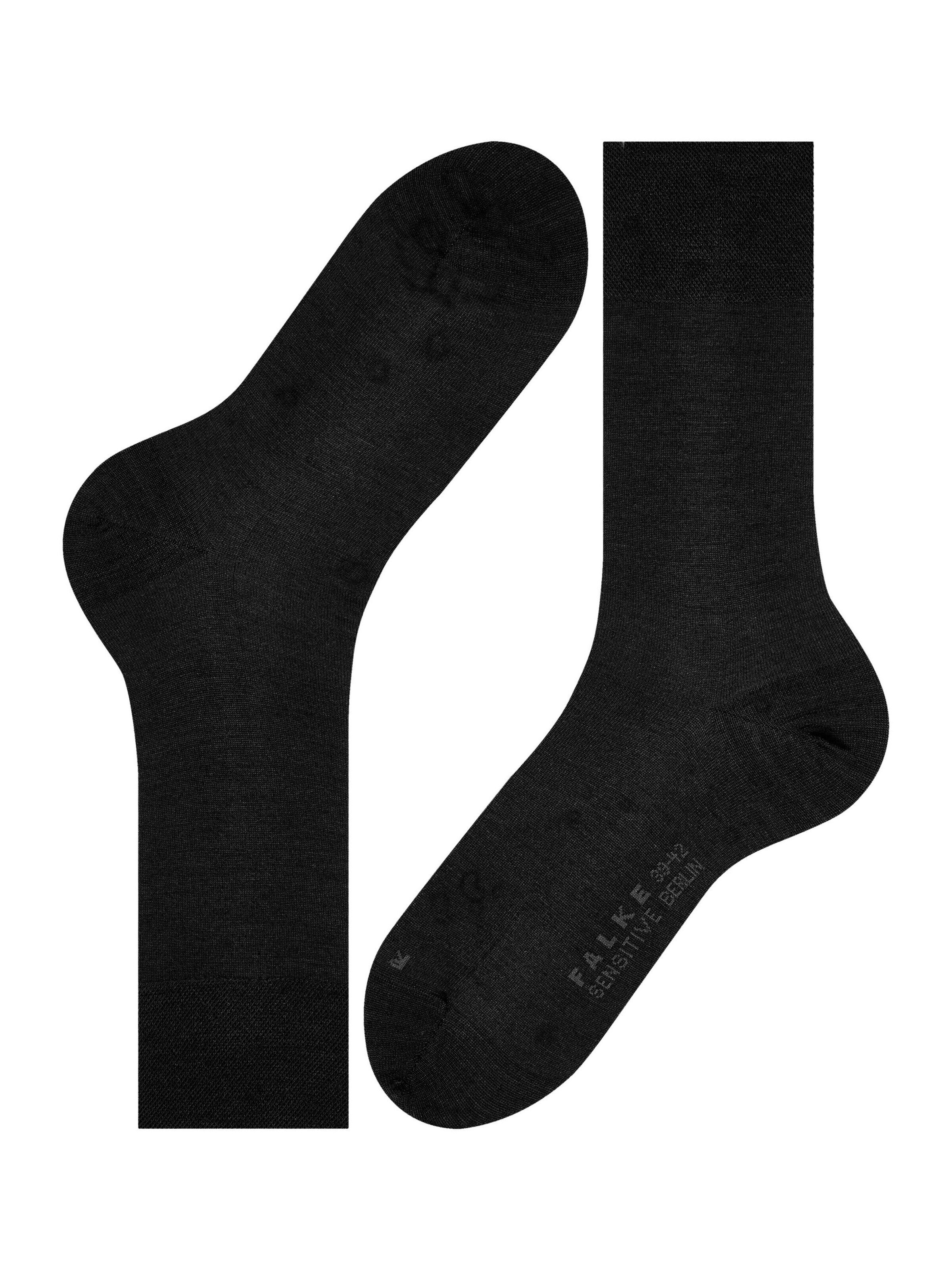FALKE Socken 'Sensitive Berlin'‌‌‌‌‌‌‌‌‌ in Schwarz