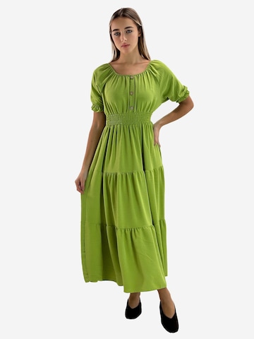 Elara Kleid in Grün: Vorderseite