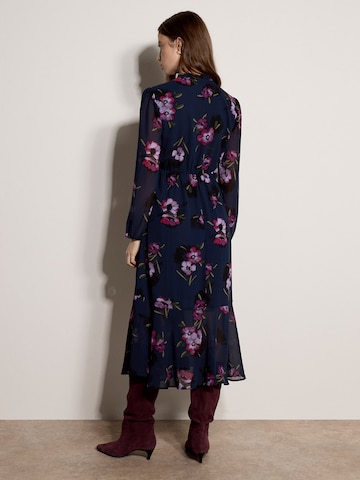 Apricot Floral Print Midi Dress ' ' in Blau