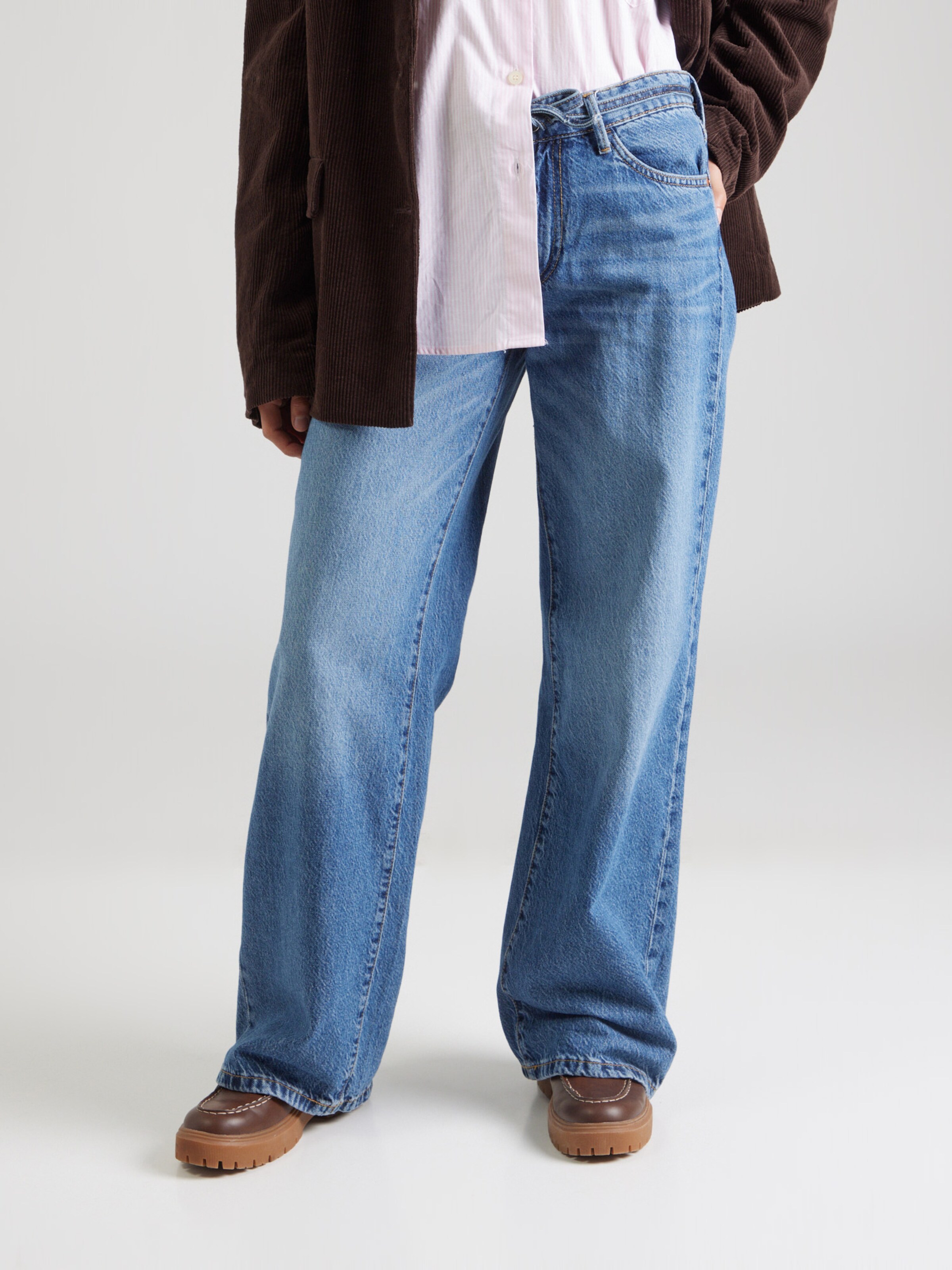 Lindex Wide leg Jeans 'Johanna' in Blue Denim | ABOUT YOU