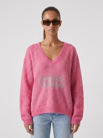 Pull-over oversize 'Silja' americandreams en rose : devant