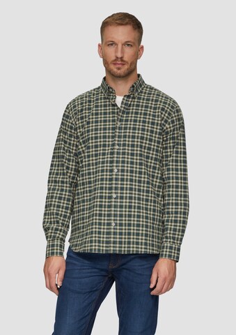s.Oliver Regular fit Button Up Shirt in Green: front