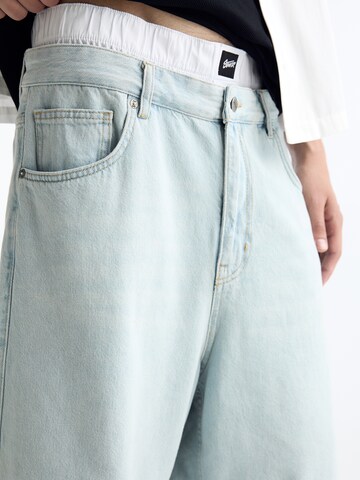 Pull&Bear Loosefit Shorts in Blau