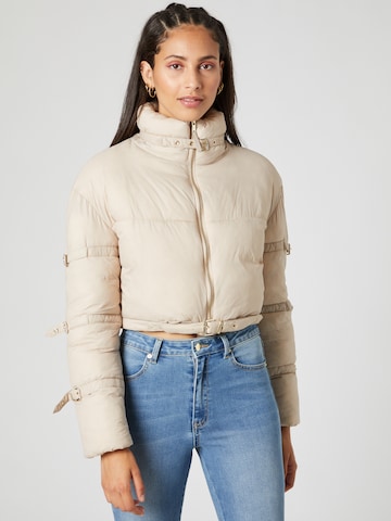 Hoermanseder x About You Winter Jacket 'Hetty' in Beige: front