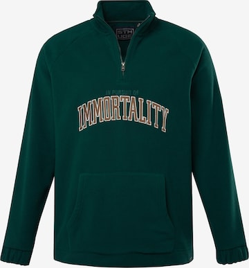 STHUGE Zip-Up Hoodie in Green: front