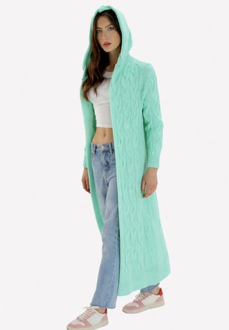 Manteau en tricot Elara en vert