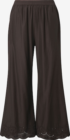 Ulla Popken Wide Leg Housut värissä ruskea: etupuoli