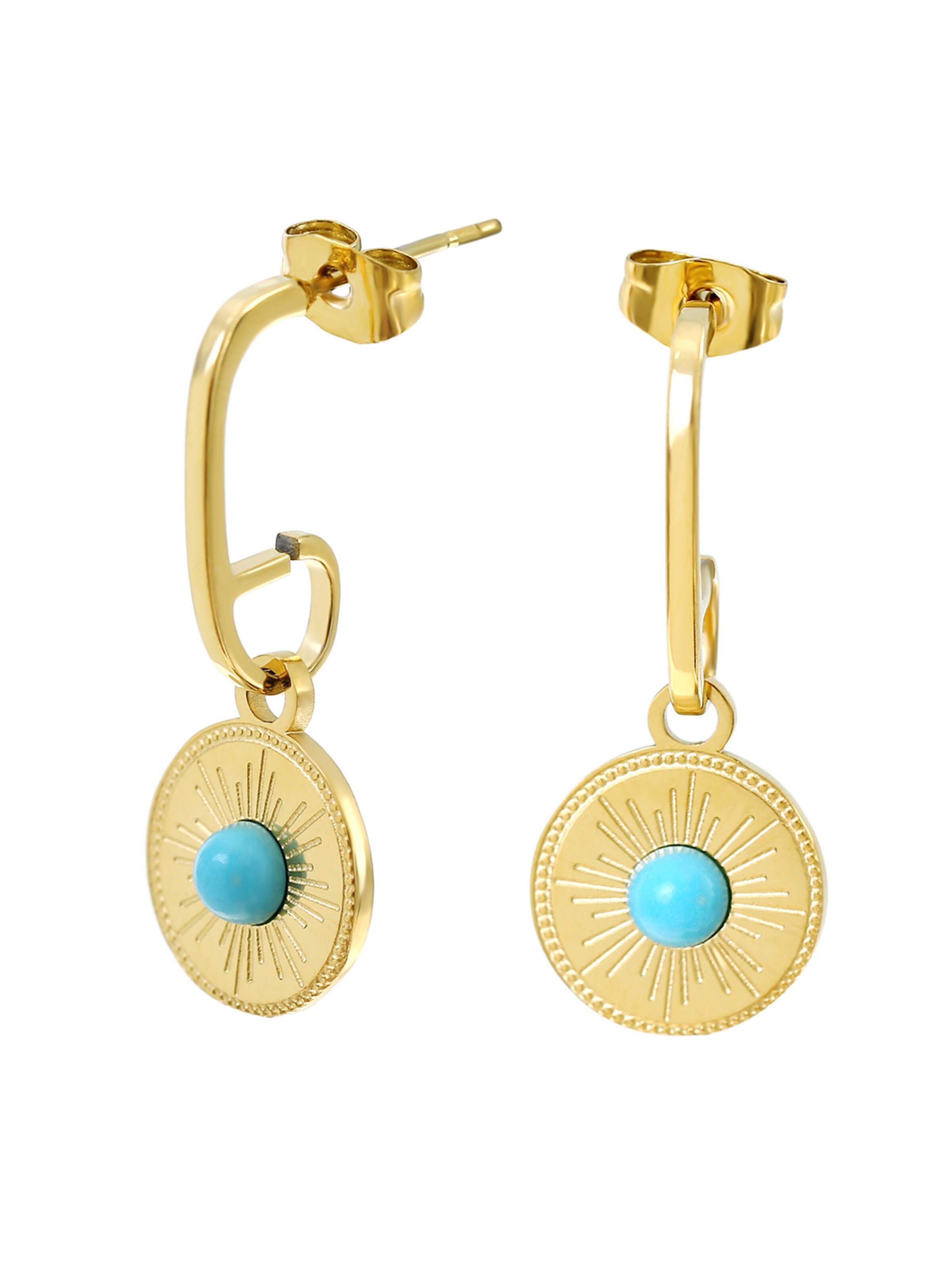 Made by Nami Ohrringe 'Medaillon'‌‌ in Gold