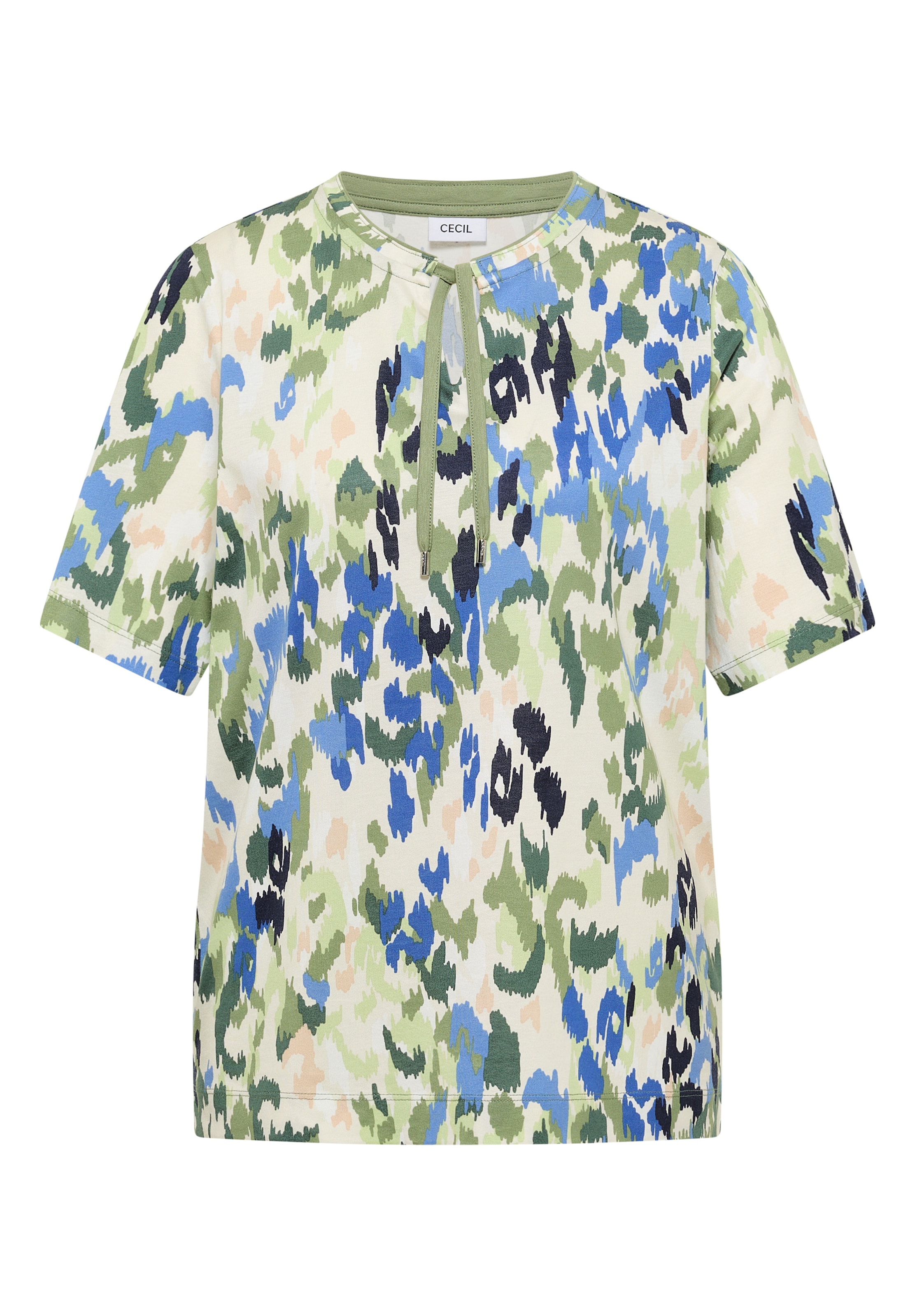 Tricou de la CECIL pe bej: față