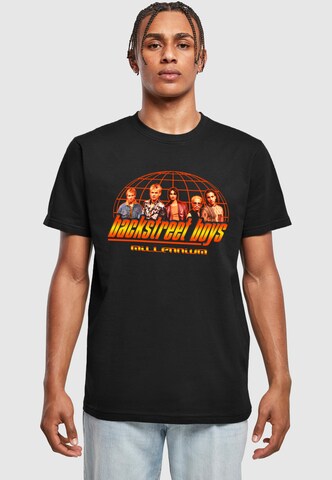 Merchcode Shirt 'Backstreet Boys - Millenium Globe' in Black: front