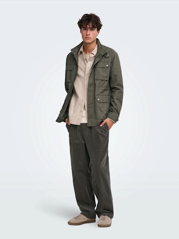 Only & Sons Between-Season Jacket 'ONSRAHUL' in Green