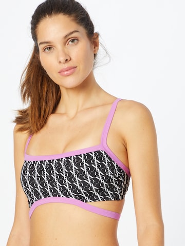 Calvin Klein Swimwear Bandeau Góra bikini w kolorze czarny: przód