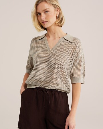 WE Fashion Свитер в Коричневый: спереди