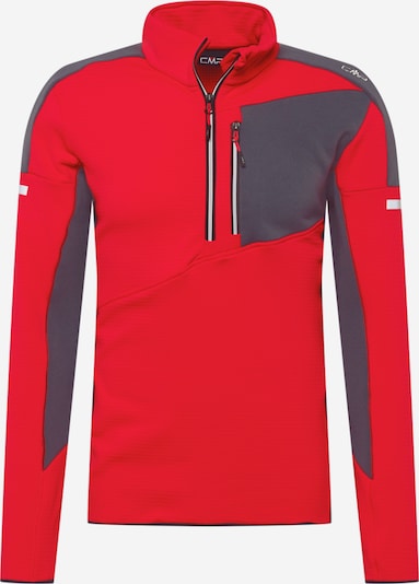 CMP Sportsweatshirt in dunkelgrau / rot / weiß, Produktansicht