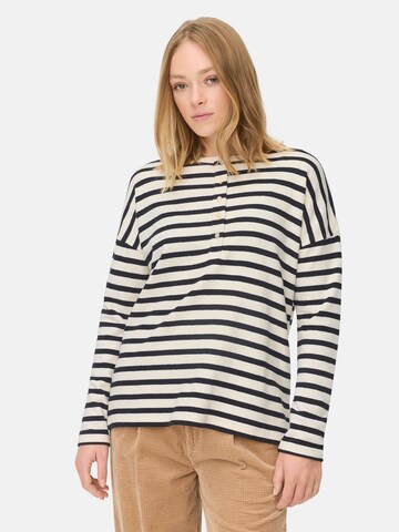 CAMEL ACTIVE Langarmshirt mit Knopfverschluss in Schwarz: Vorderseite