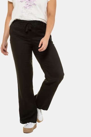 Ulla Popken Loosefit Broek in Zwart: voorkant