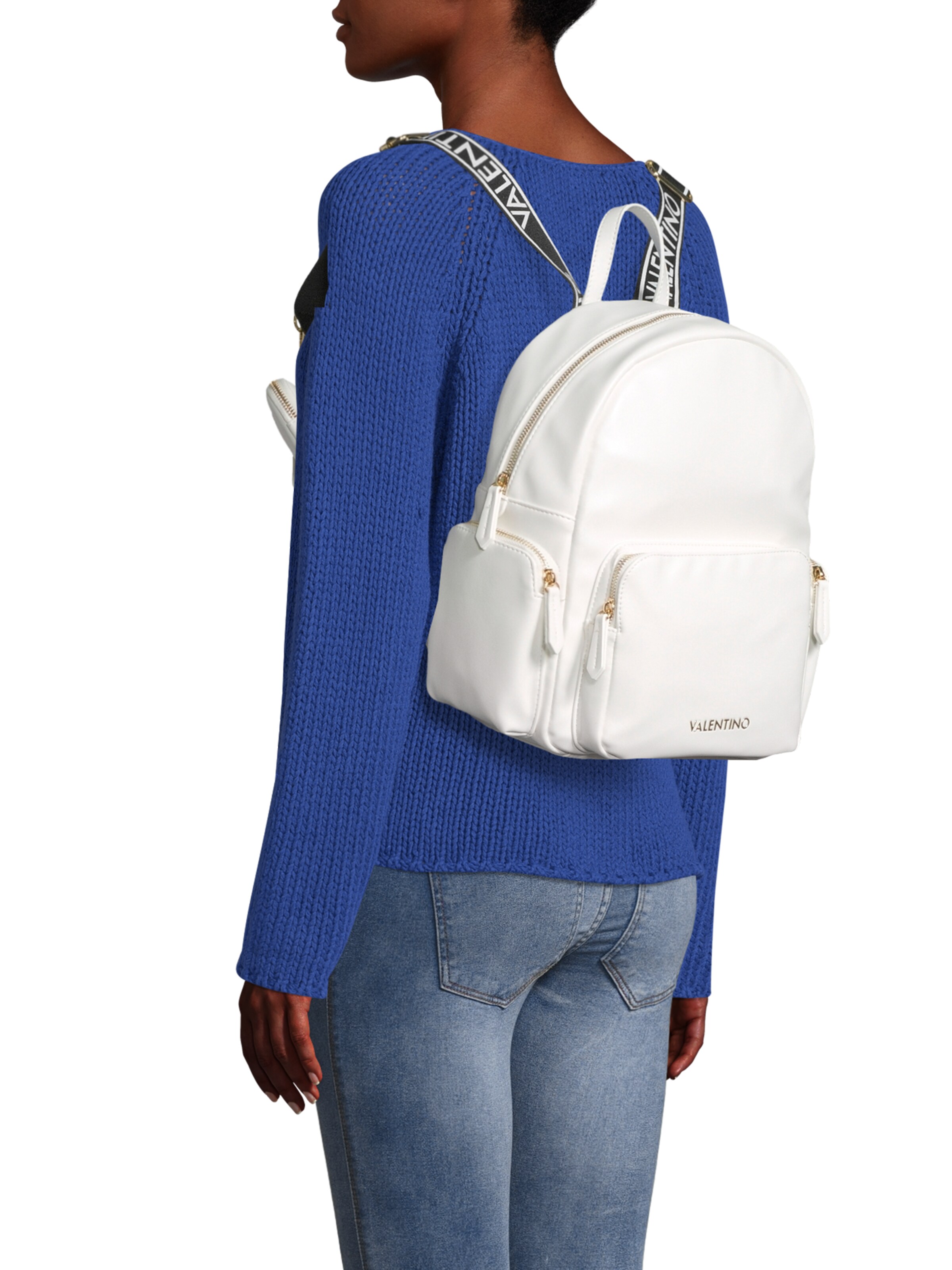 Zaino Mini Rockstud Spike.it VLTN White | Zaini Valentino Donna | WebSM