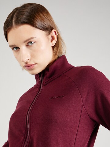 Giacca di felpa sportiva 'MELINA' di ONLY PLAY in rosso