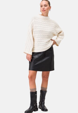 zero Strickpullover mit Trompetenärmeln in Beige