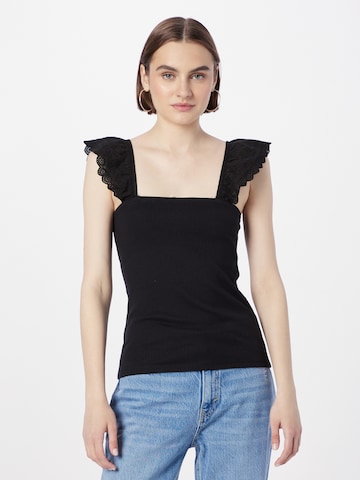 Haut 'EYELET' GAP en noir : devant