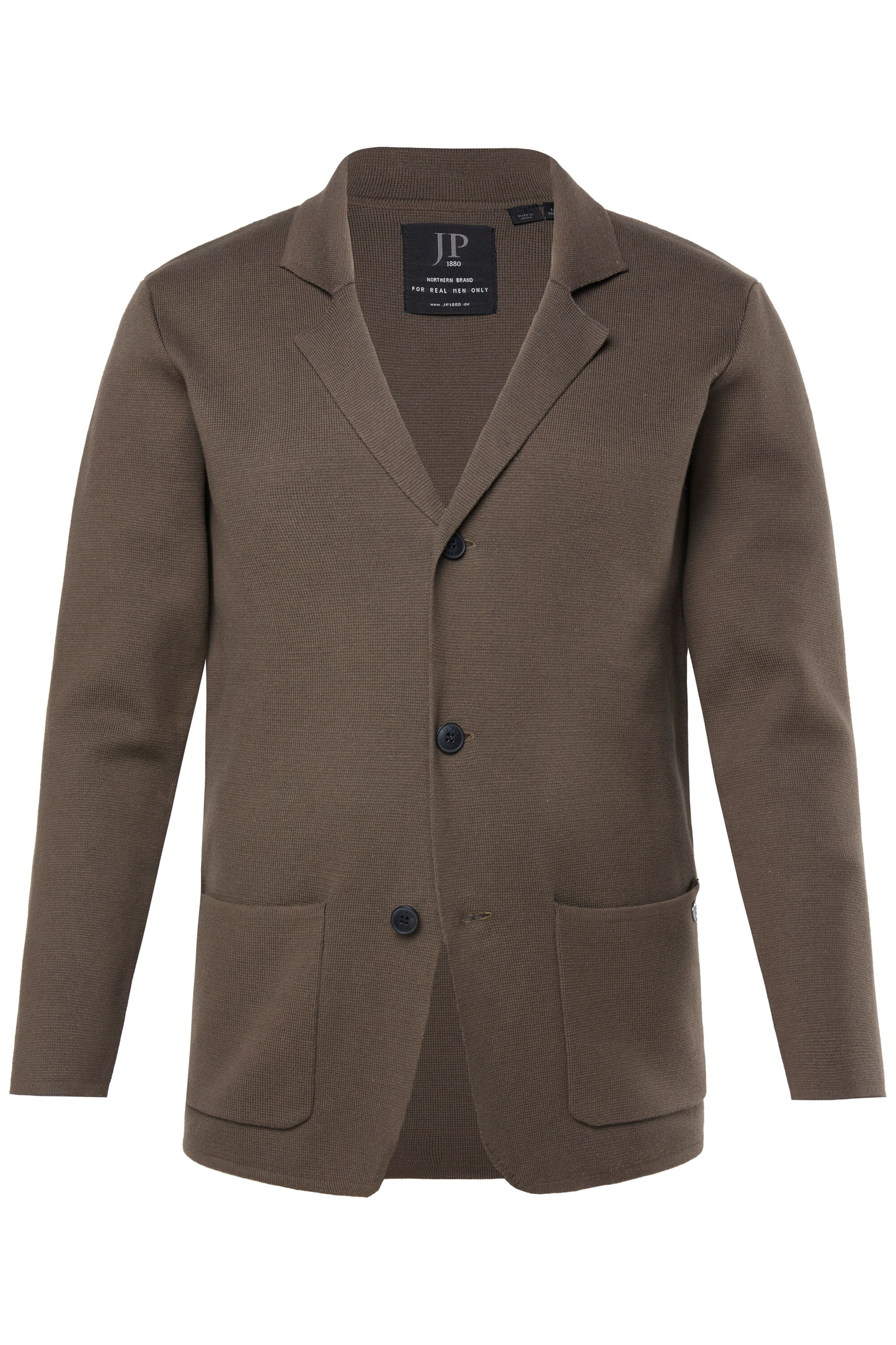 JP1880 Comfort fit Knit cardigan in Brown: front