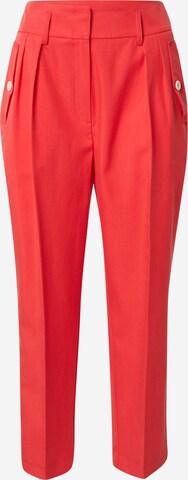 TAIFUN Loose fit Pleat-front trousers in Red: front