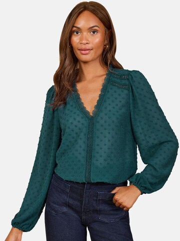 love & roses - Blusa en azul: frente